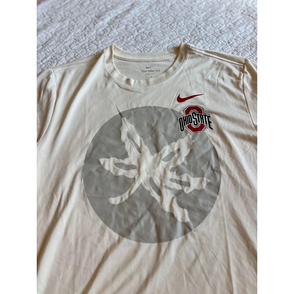 Nike‎ Ohio State Buckeyes Dri-FIT Buckeye Leaf Graphic T-Shirt Mens Medium NWOT